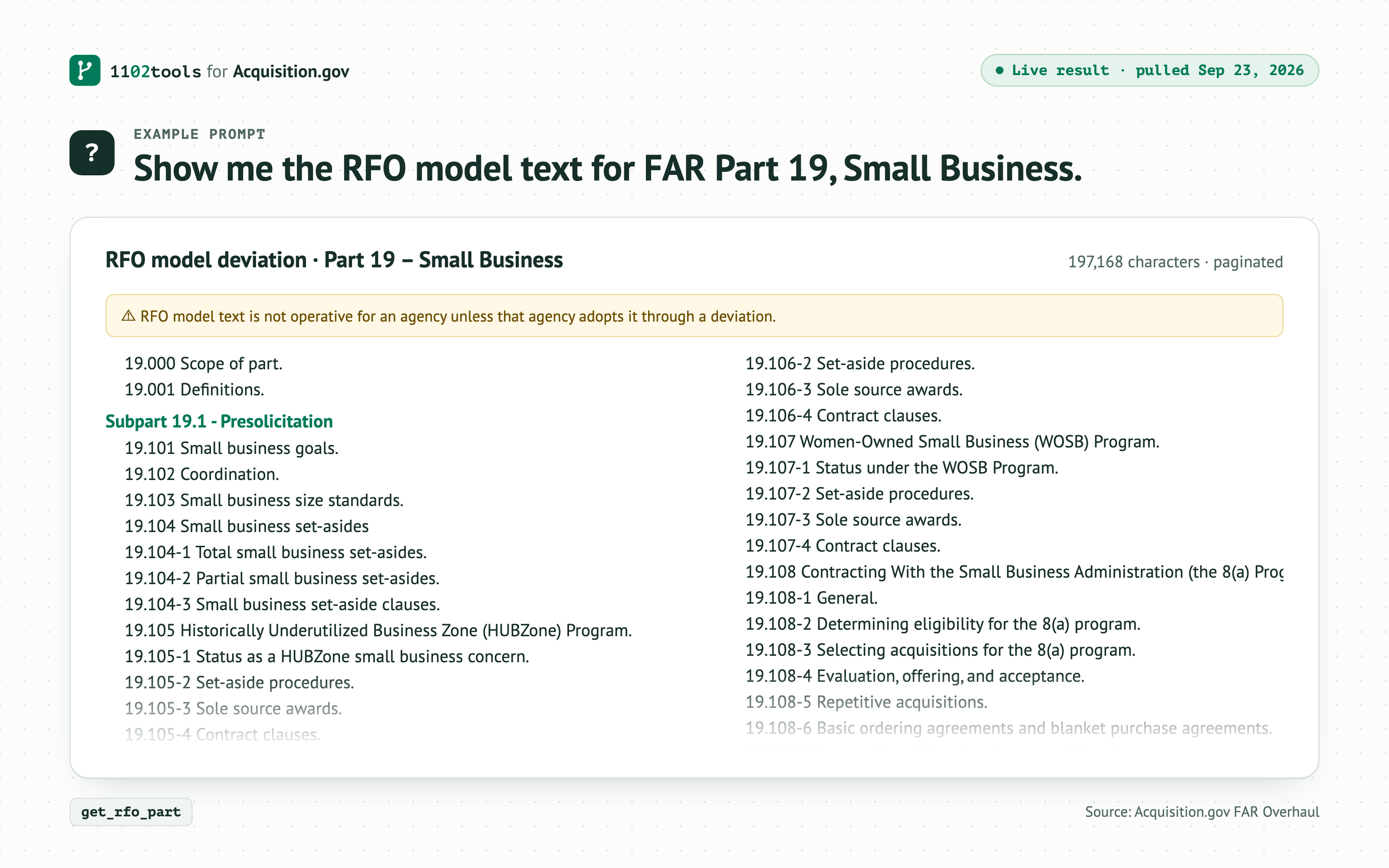 1102tools for Acquisition.gov screenshot